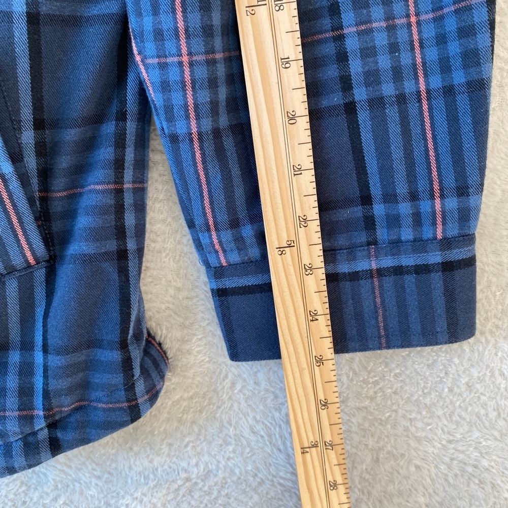 Ariat Rebar Flannel Hooded Shacket Shirt Jacket Women XXL Blue Plaid NWT - Picture 11 of 14